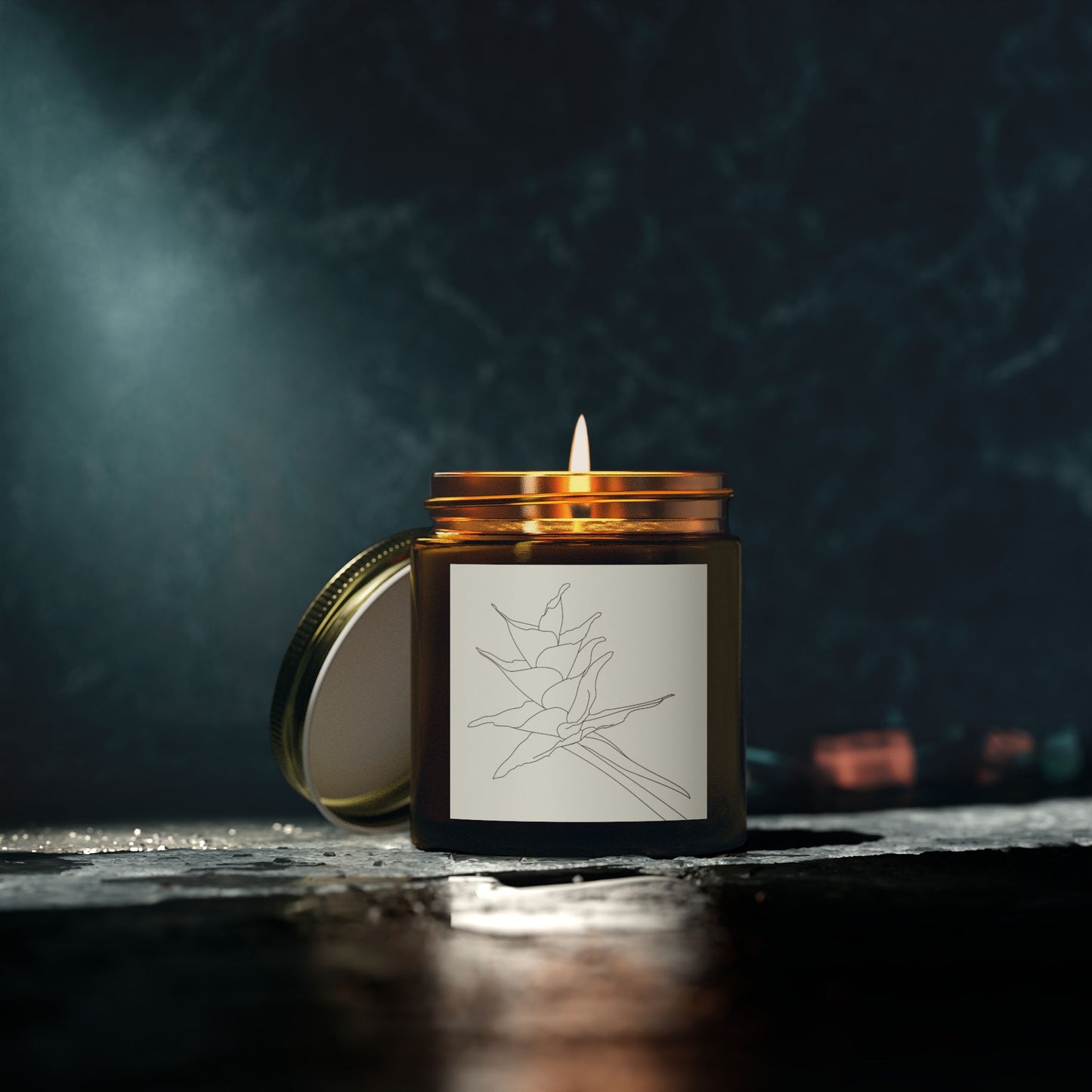 Non-toxic Scented Candle, Puerto Rico Botanical Bromeliad