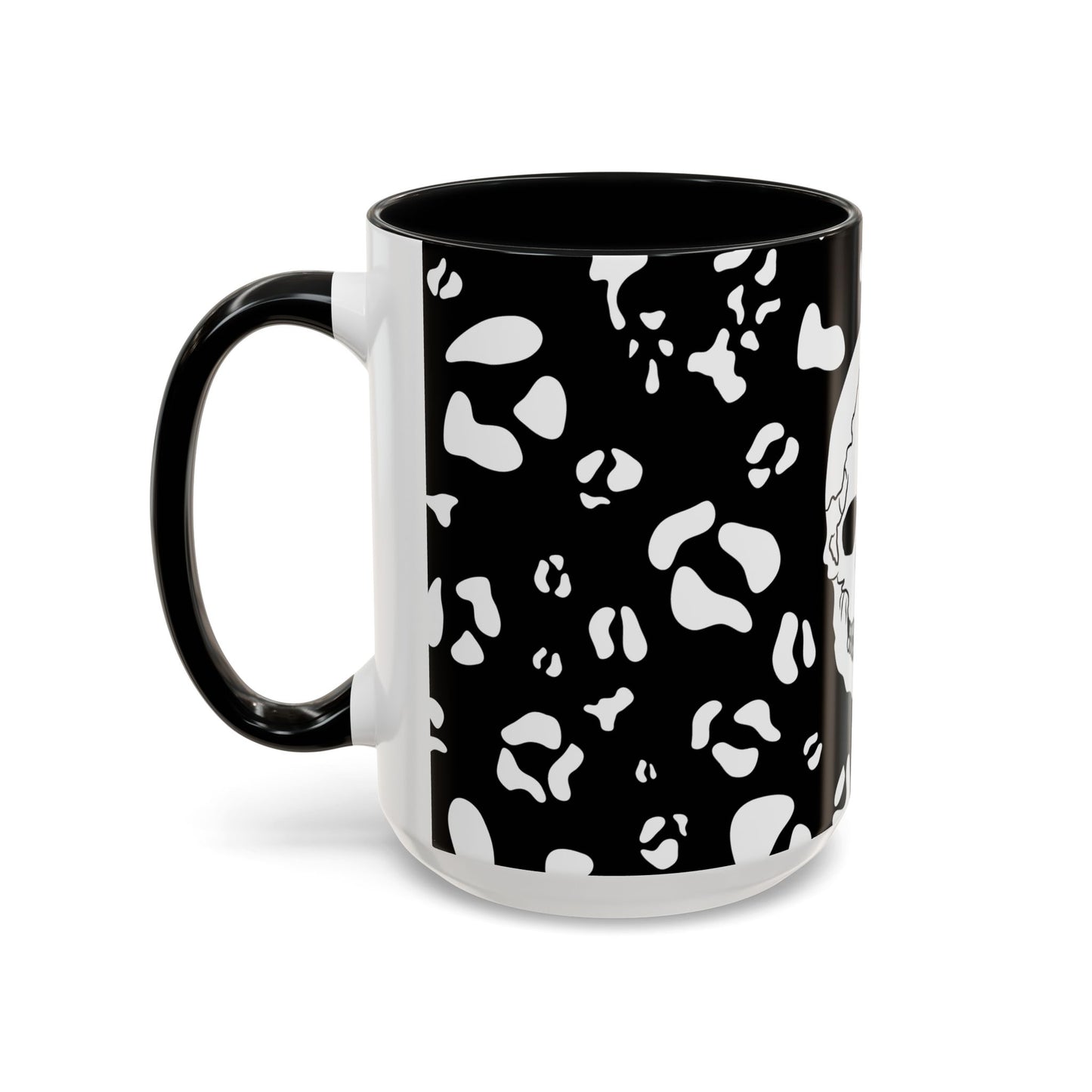 Mug - Fall Skull Alocasia Plant Pattern Hand Drawn Design