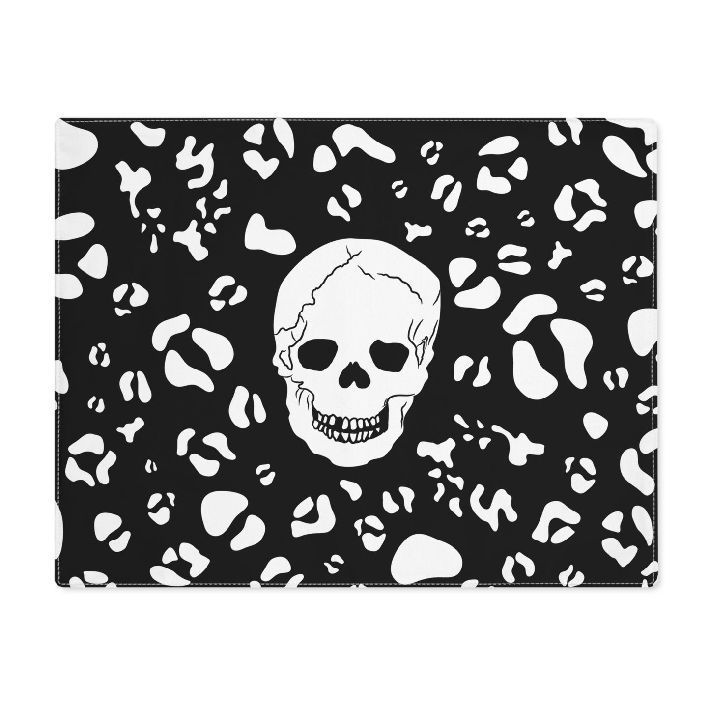 Placemat, Skull Alocasia Plant Pattern Art