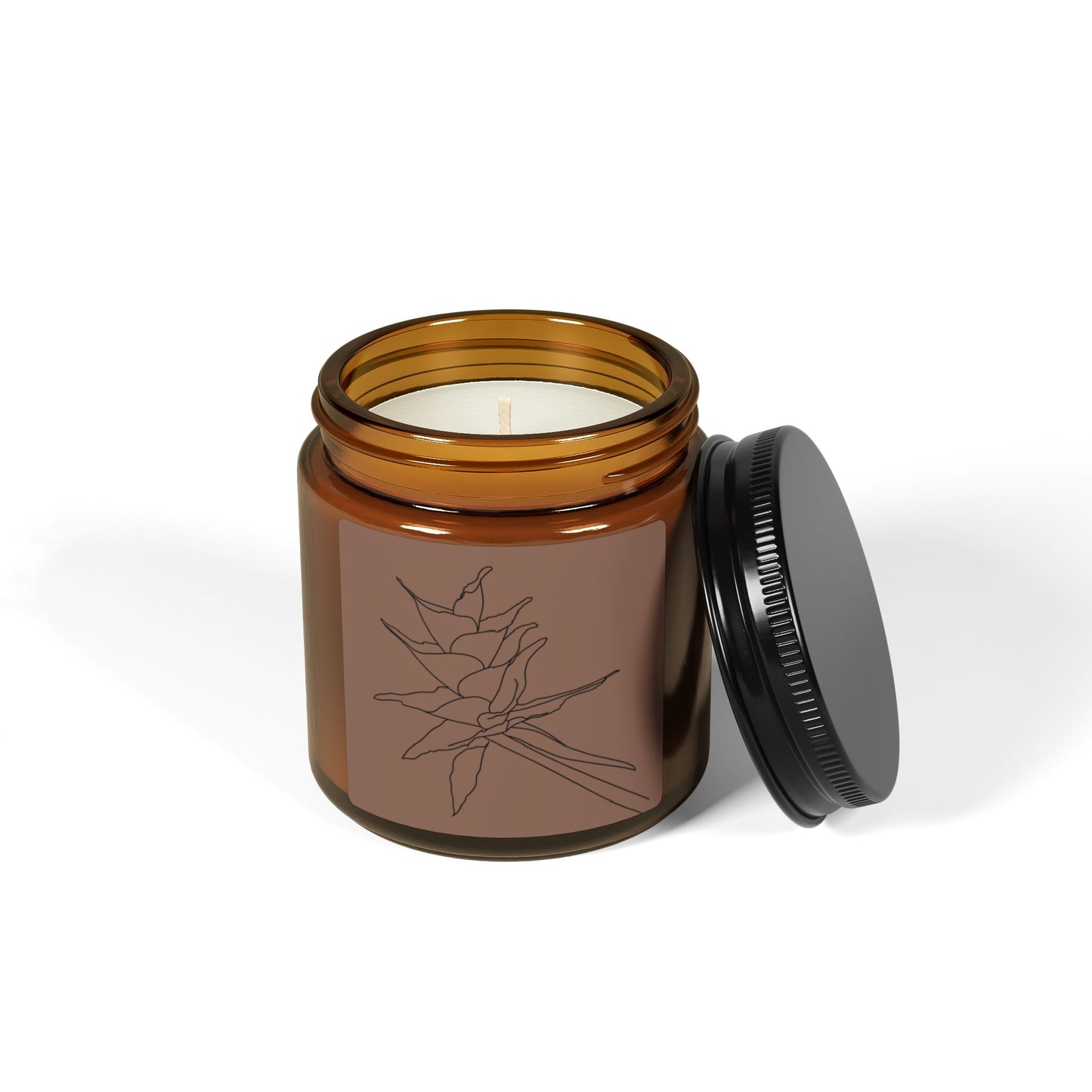 Non-toxic Scented Candle, Puerto Rico Bromeliad Botanical Art