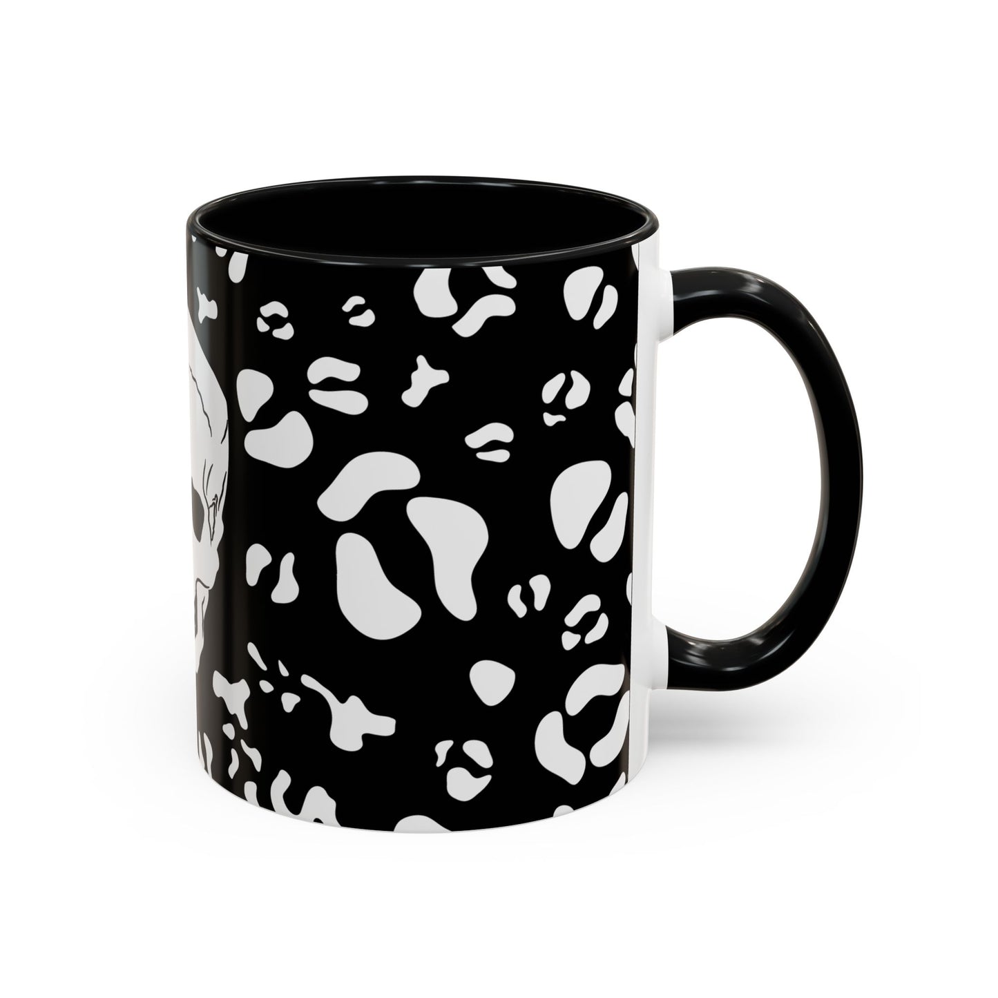 Mug - Fall Skull Alocasia Plant Pattern Hand Drawn Design