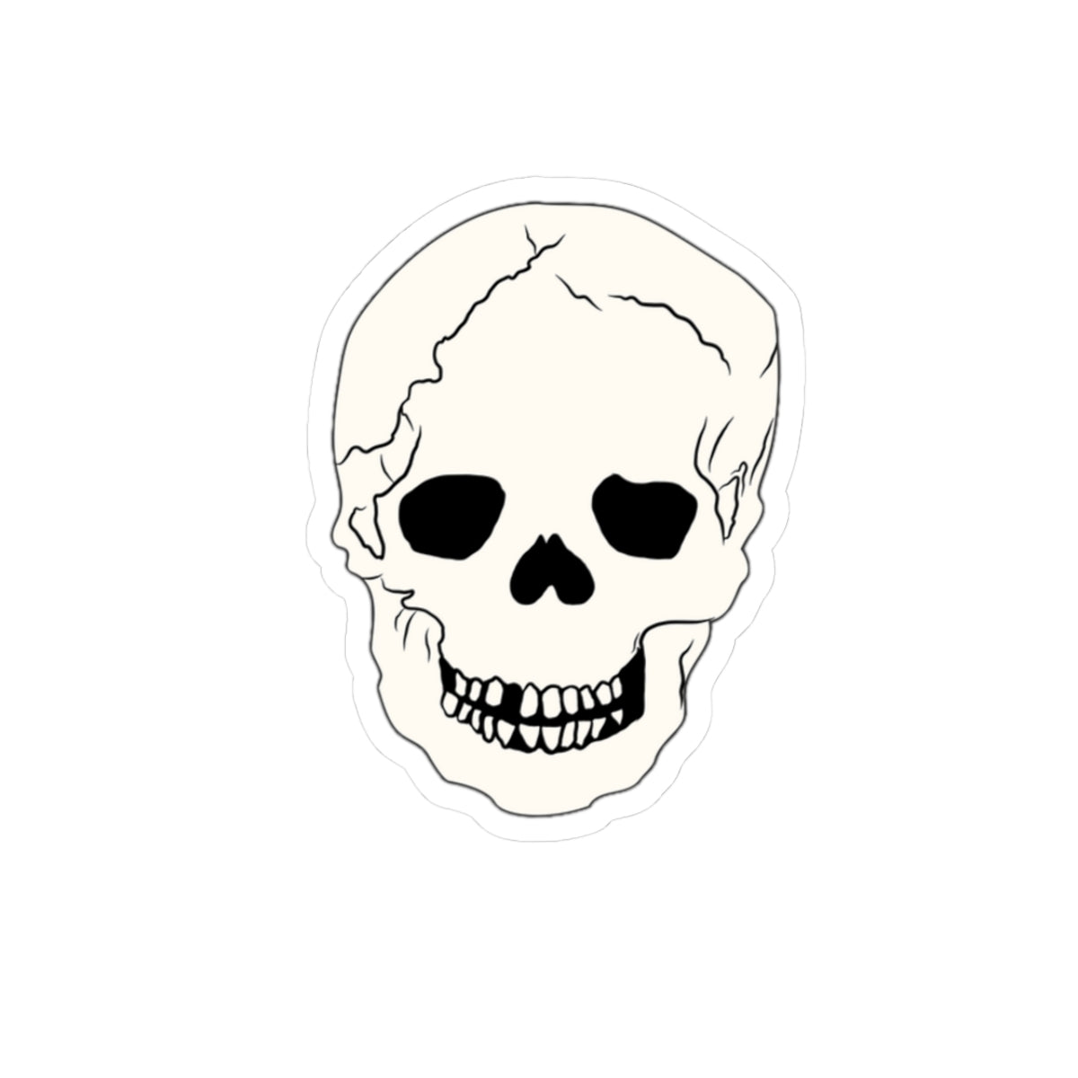Hand-drawn Skull Graphic Sticker