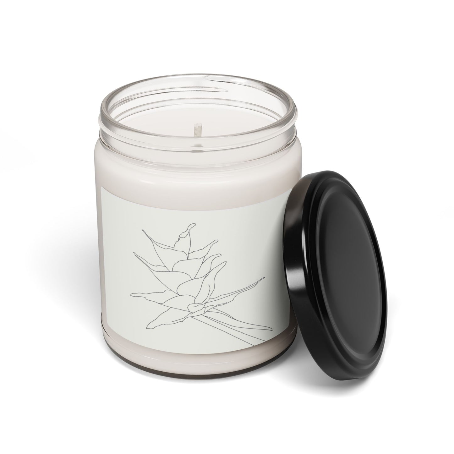 White Soy Candle, 9oz, PR Bromeliad Flower