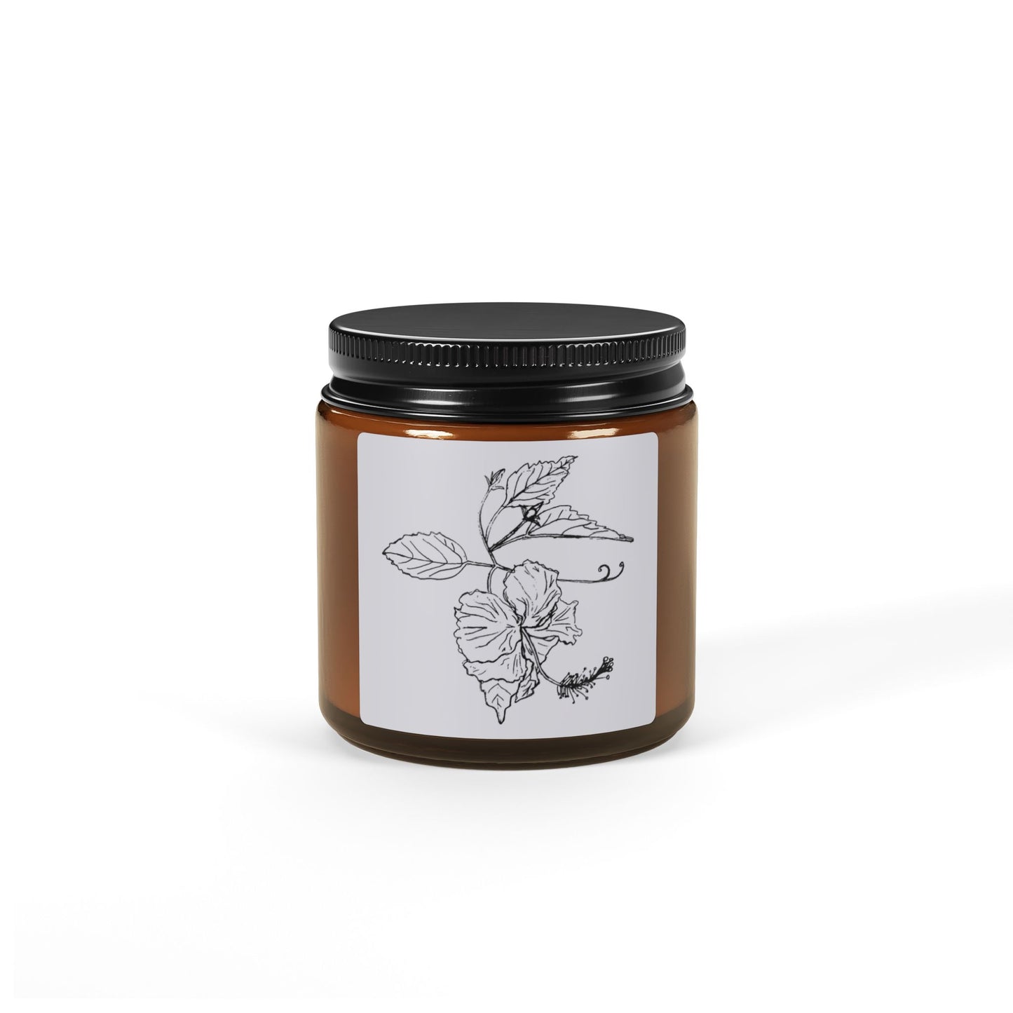 Spring Flor De Maga Botanical Natural Candle with Amber Jar