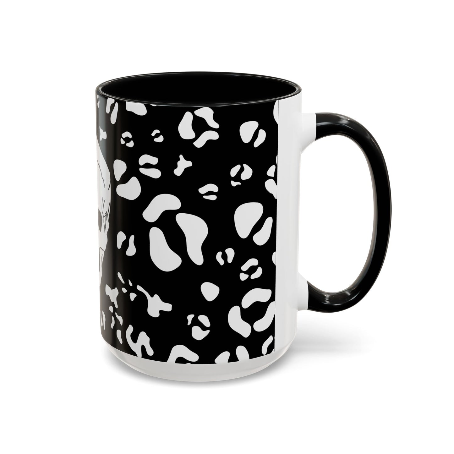 Mug - Fall Skull Alocasia Plant Pattern Hand Drawn Design