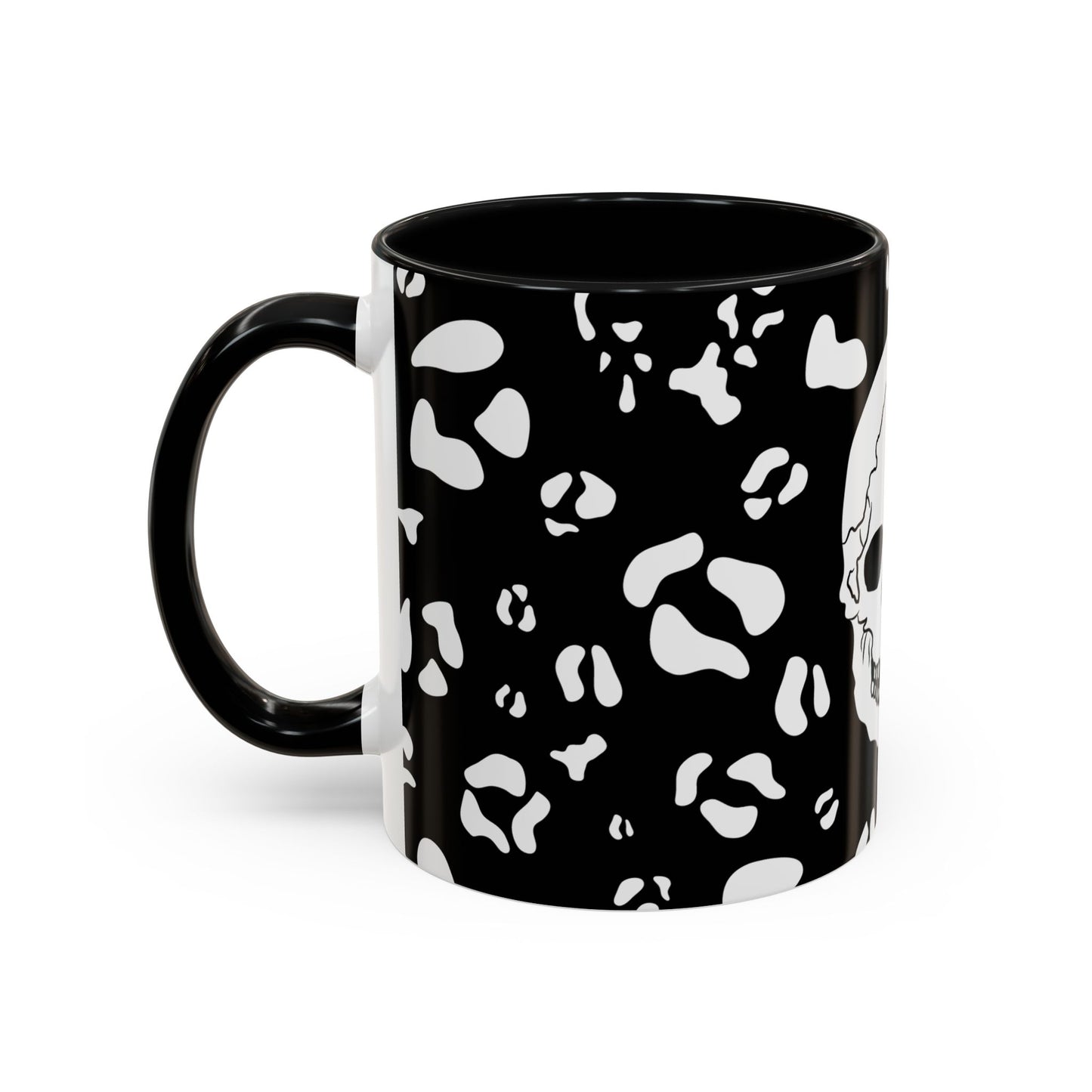 Mug - Fall Skull Alocasia Plant Pattern Hand Drawn Design