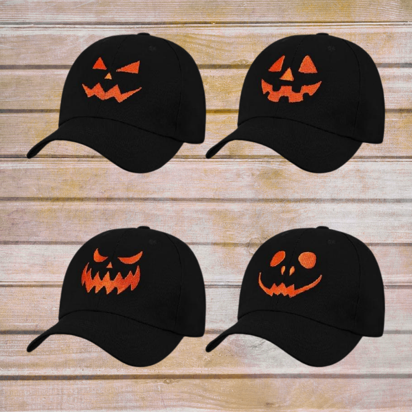 Rise Baseball Cap Pumpkin Face, Adjustable