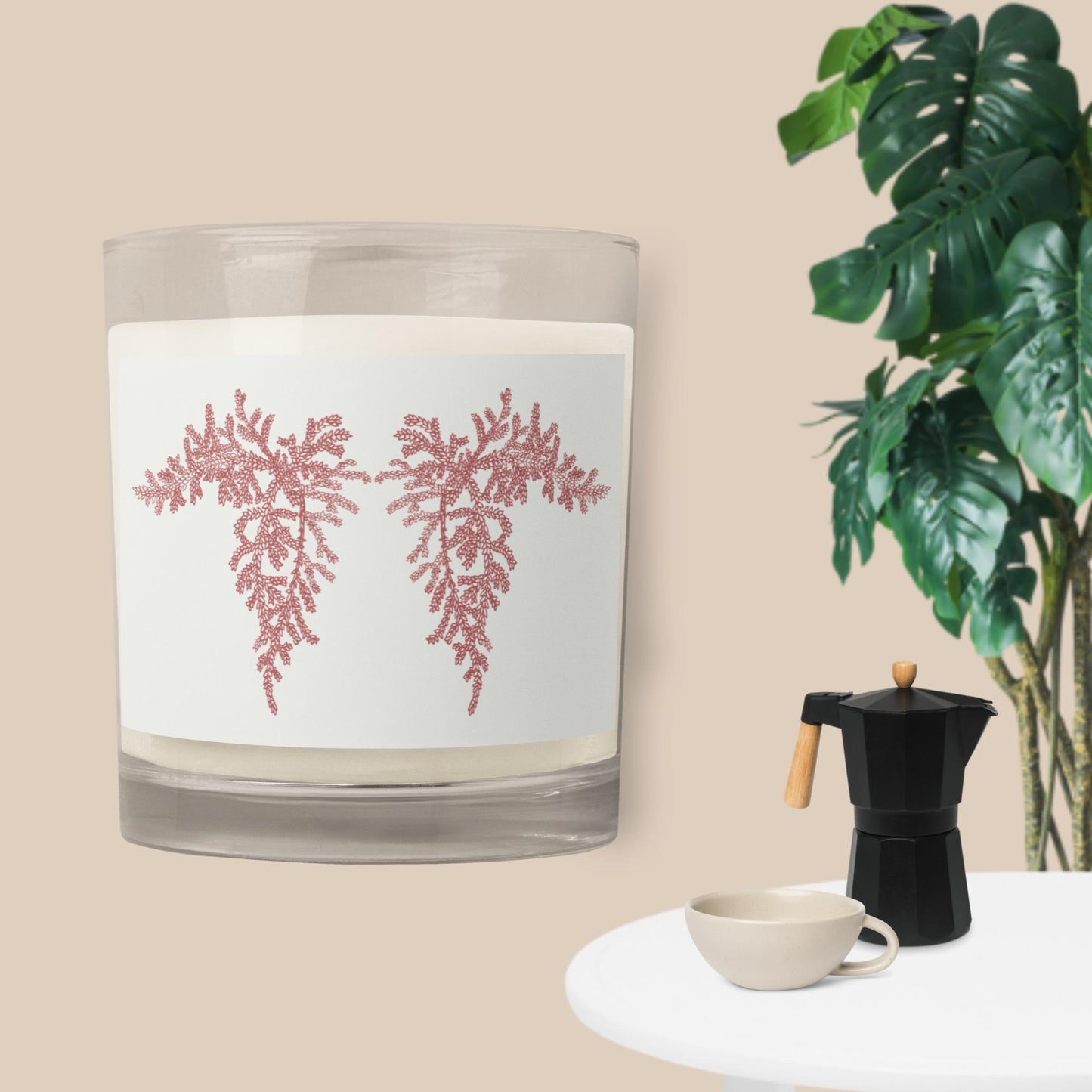Soy Wax Candle, Unscented, Delicate Spikemoss
