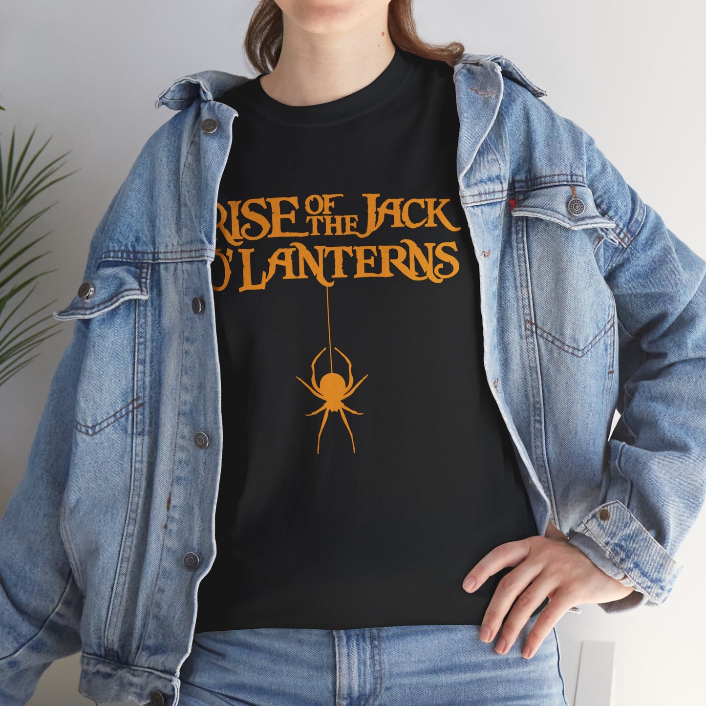 Rise of the JackOLantern, Orange Spider Drop, Black Unisex Tee