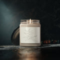 White Soy Candle, 9oz, PR Bromeliad Flower