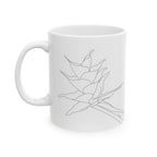 Botanical Drawing Bromeliad Ceramic Mug, (11oz)
