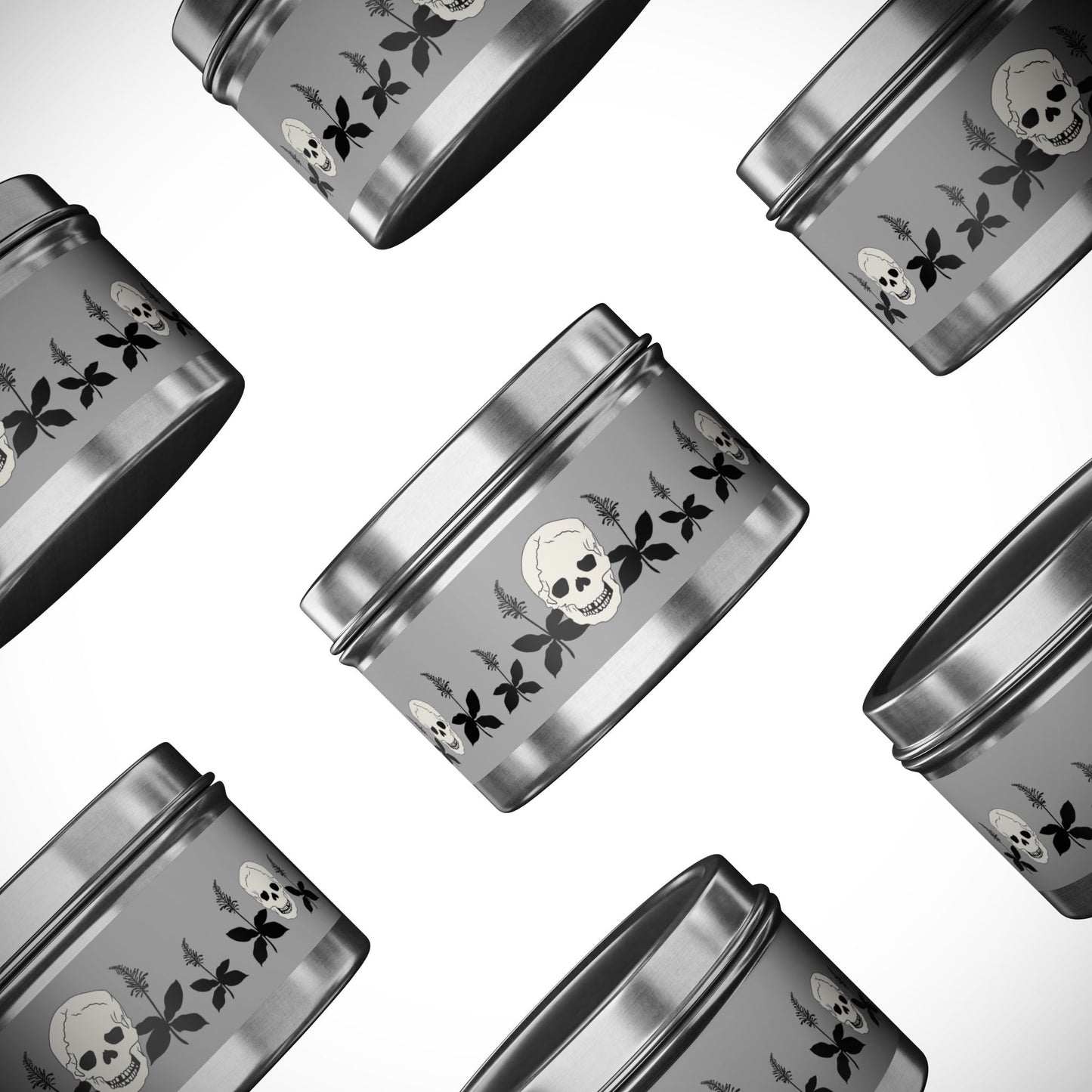 Skull FireSpike Tin Natural Candles