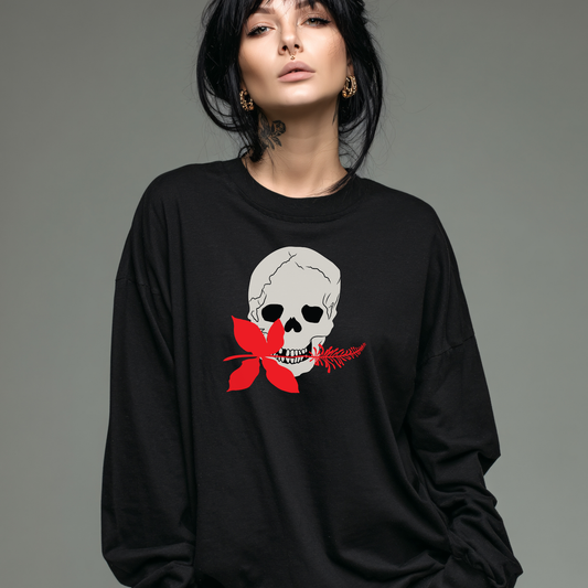 Soft Bite Skull Long Sleeve Tee Unisex