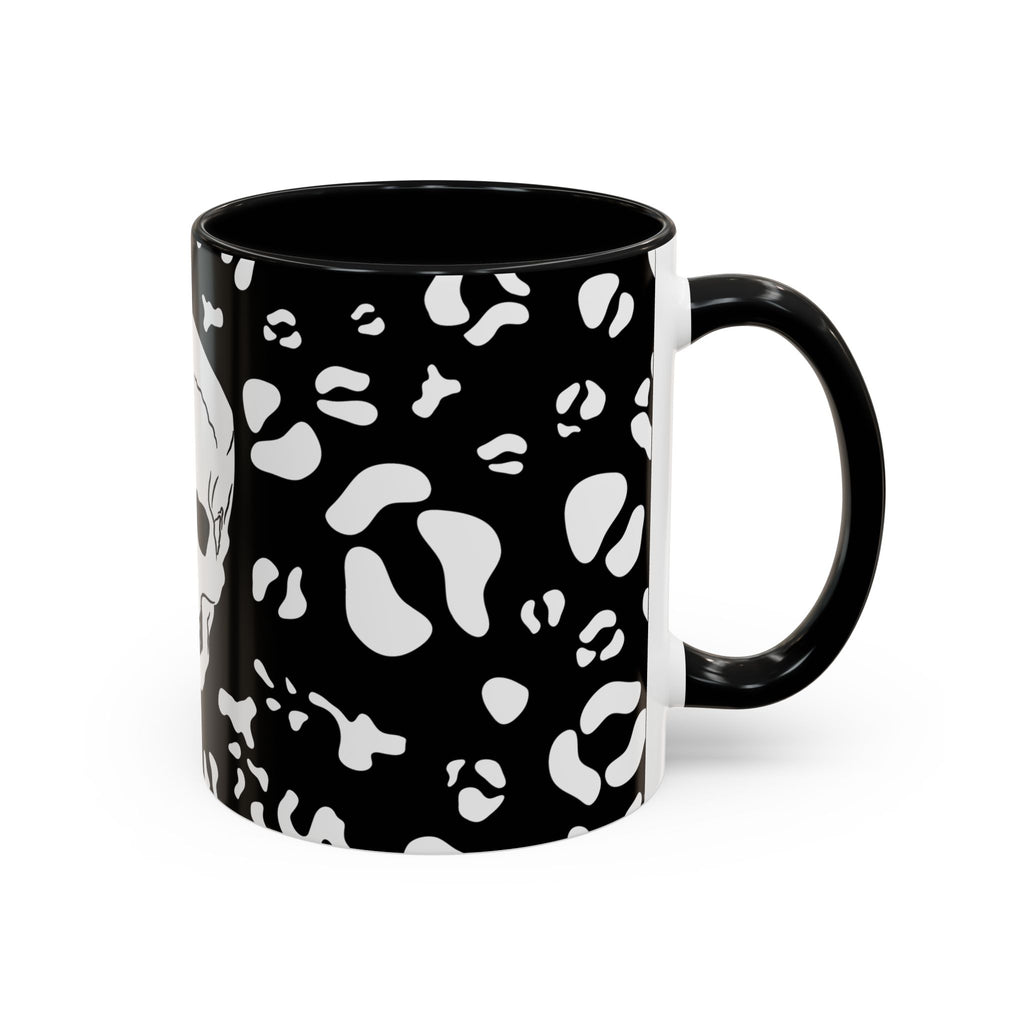 Mug - Fall Skull Alocasia Plant Pattern Hand Drawn Design