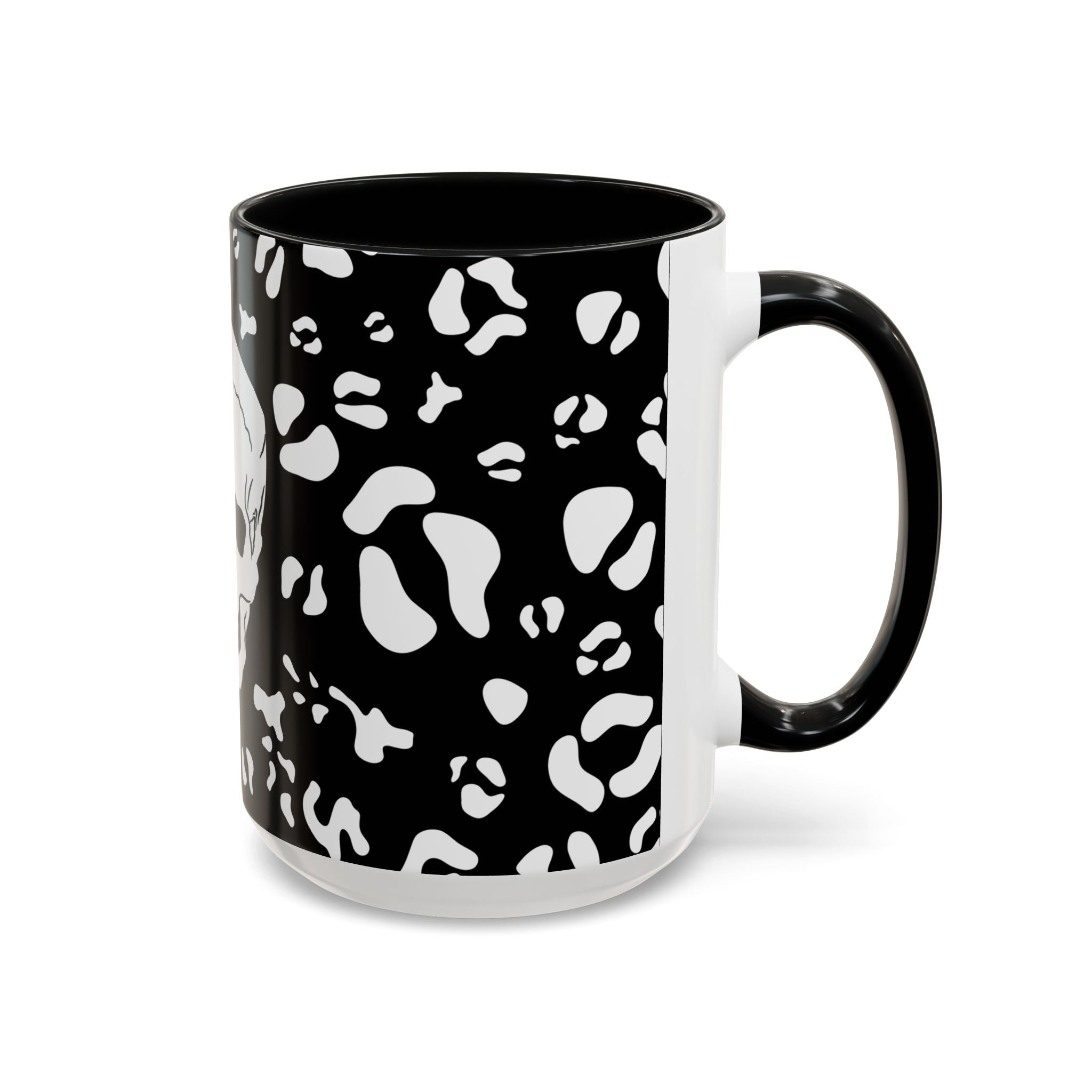 Mug - Fall Skull Alocasia Plant Pattern Hand Drawn Design
