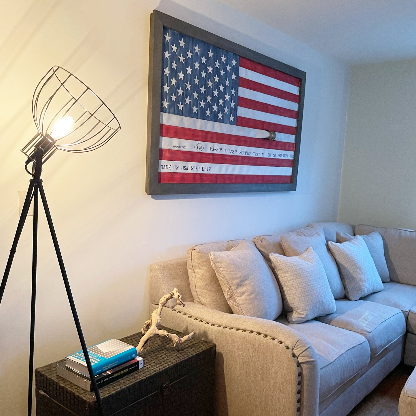 American Traditional Firehose Flag