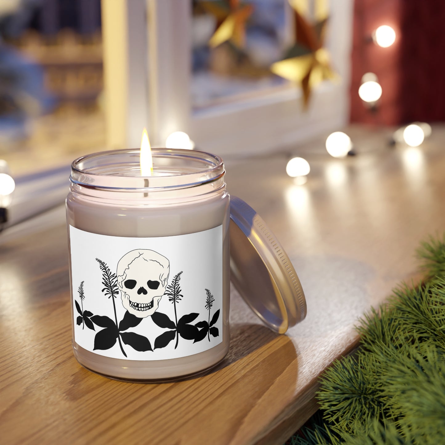 Skull FireSpike Soy Candles Scented, 9oz