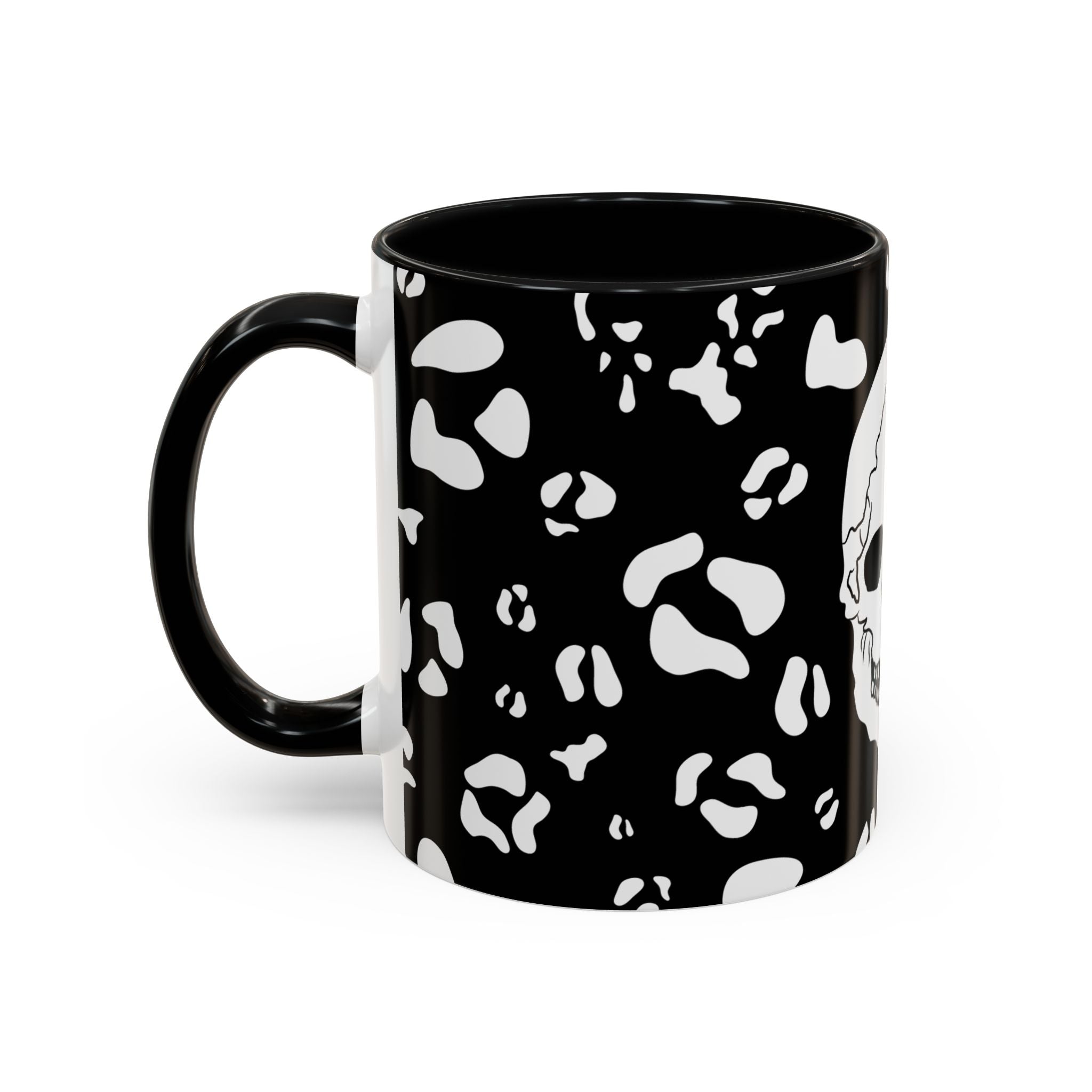 Mug - Fall Skull Alocasia Plant Pattern Hand Drawn Design