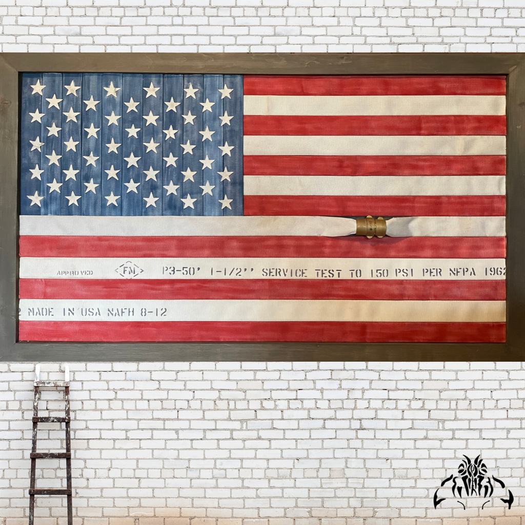 American Fire Service Firehose Flag
