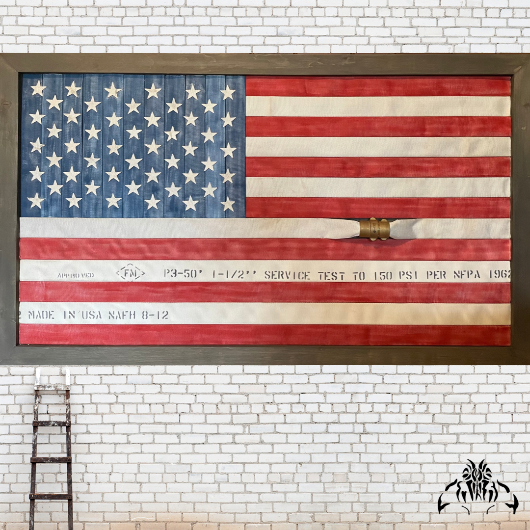 American Fire Service Firehose Flag