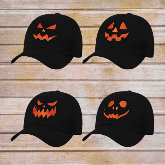 Rise Baseball Cap Pumpkin Face, Adjustable