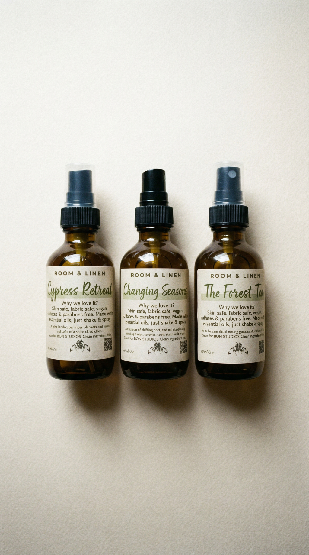 Room & Linen Clean Scent Spray, Amber Glass