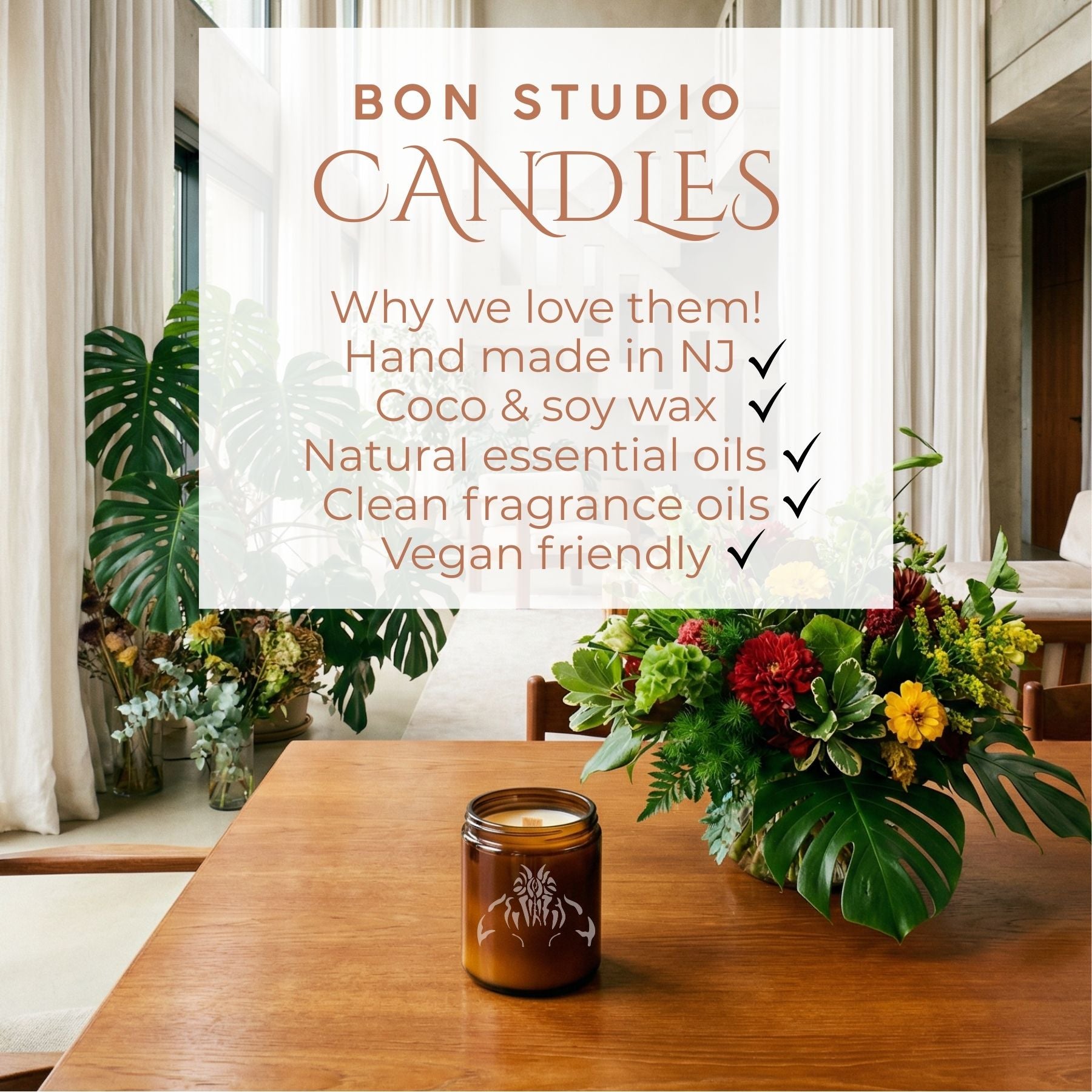 Clean Scent Aromatherapy Candle, Amber Glass