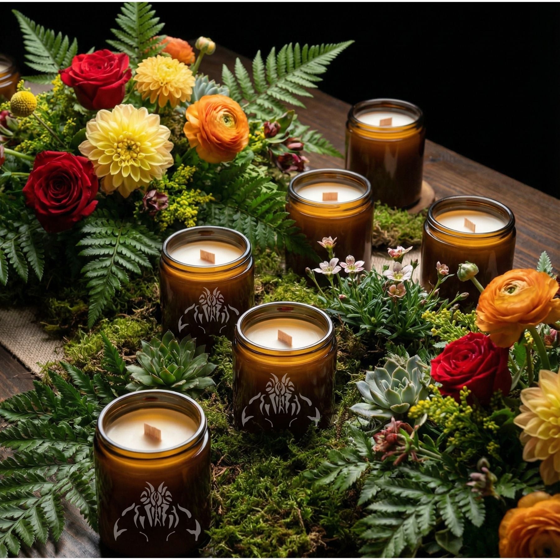 Clean Scent Aromatherapy Candle, Amber Glass