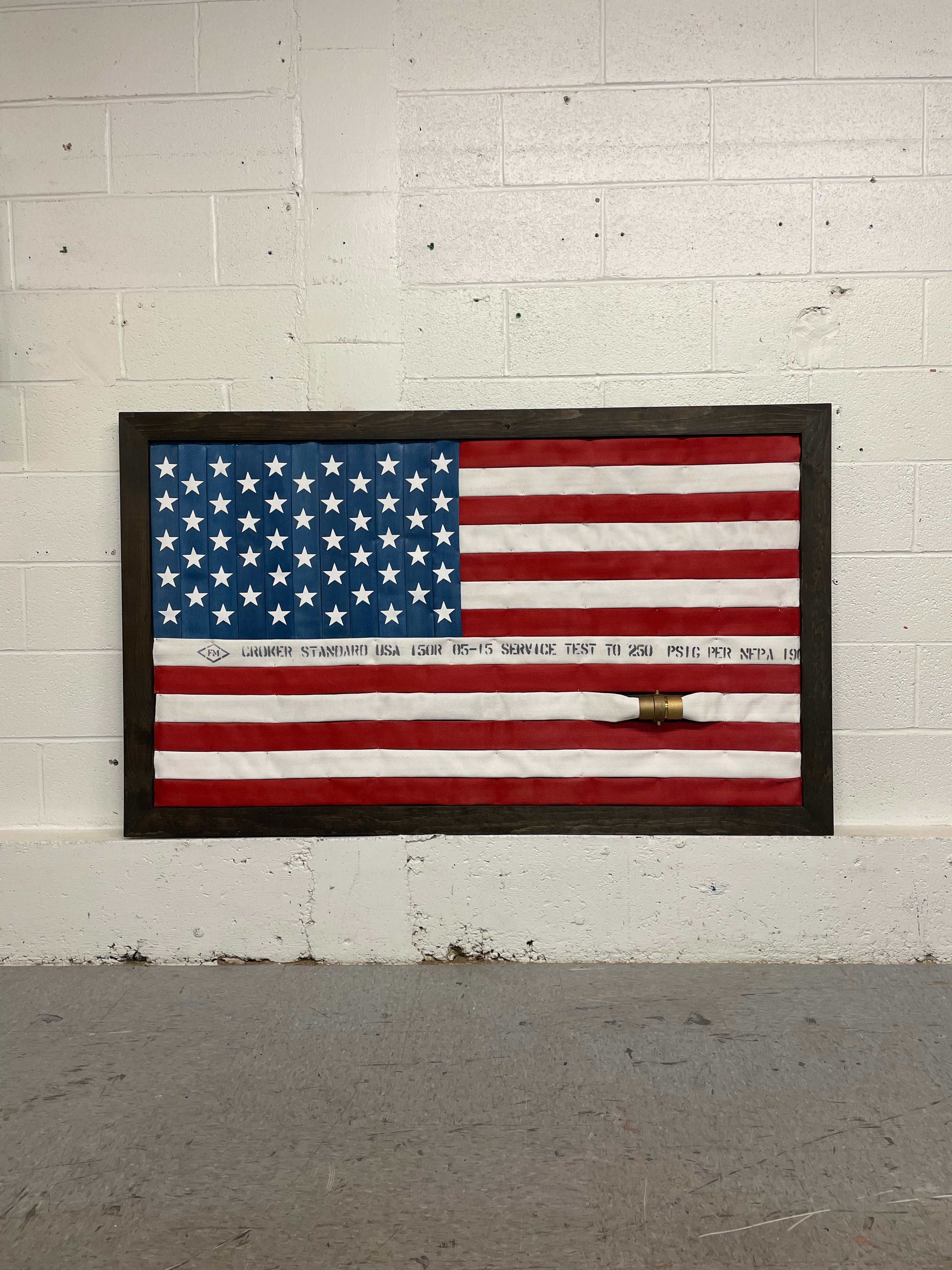 American Traditional Firehose Flag