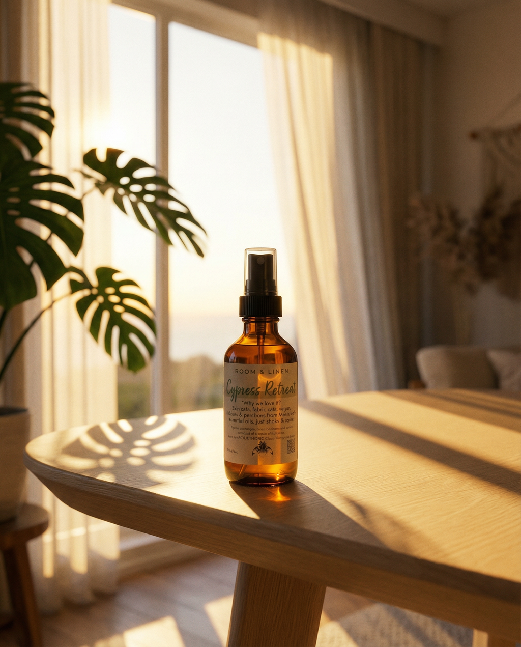 Room & Linen Clean Scent Spray, Amber Glass