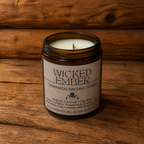 Wicked Ember Clean Candle - Spice, Smoky, Woodsy (8 oz Amber Jar)