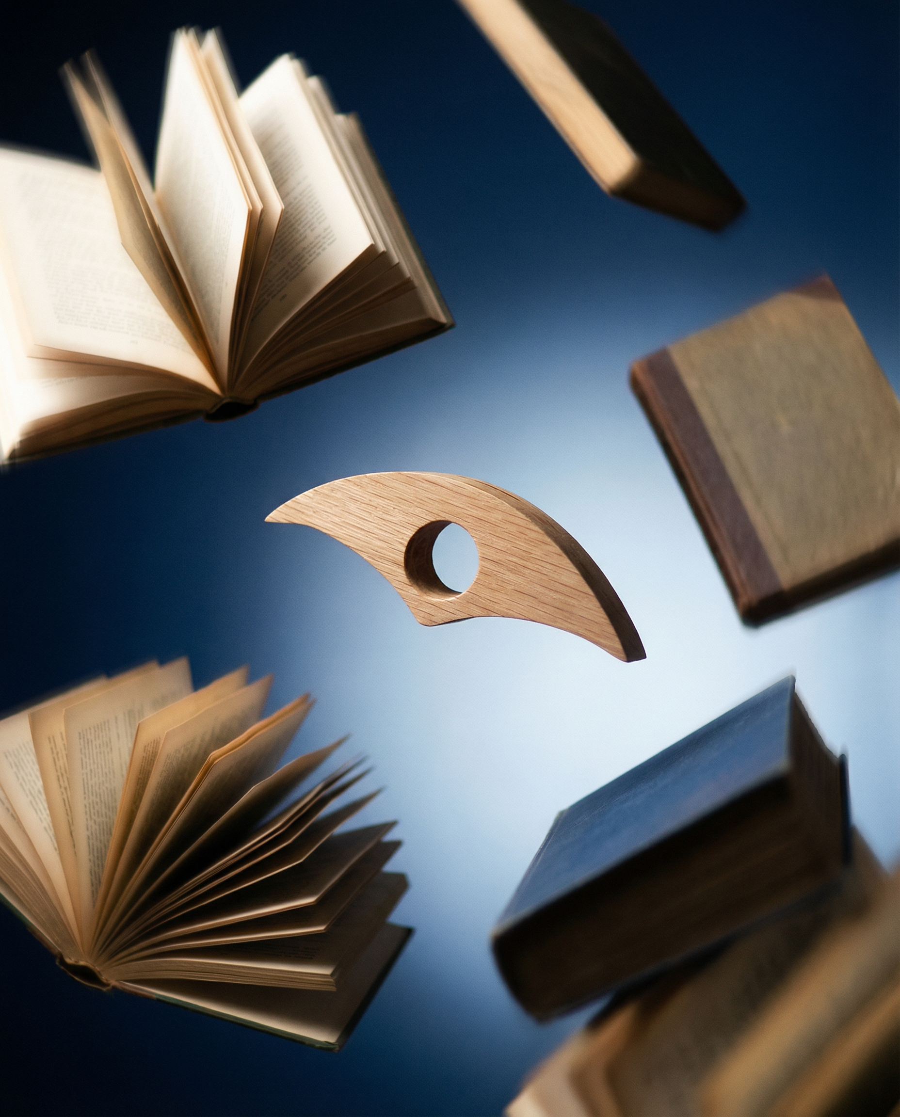 Classic Thumb Book Page Holder, Wood