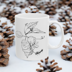 Botanical Sketch Ceramic Mug, Flor De Maga (11oz)